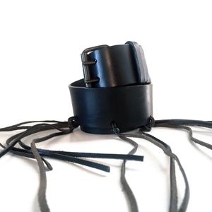 MARCEL MARONGIU LEATHER FRINGE BELT
